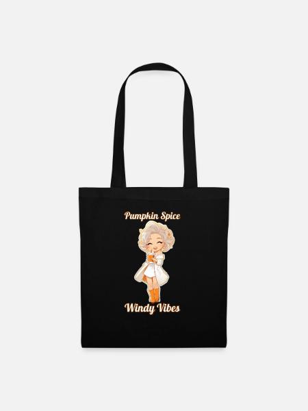 Pumpkin Spice Windy Vibes - Stoffbeutel - Schwarz
