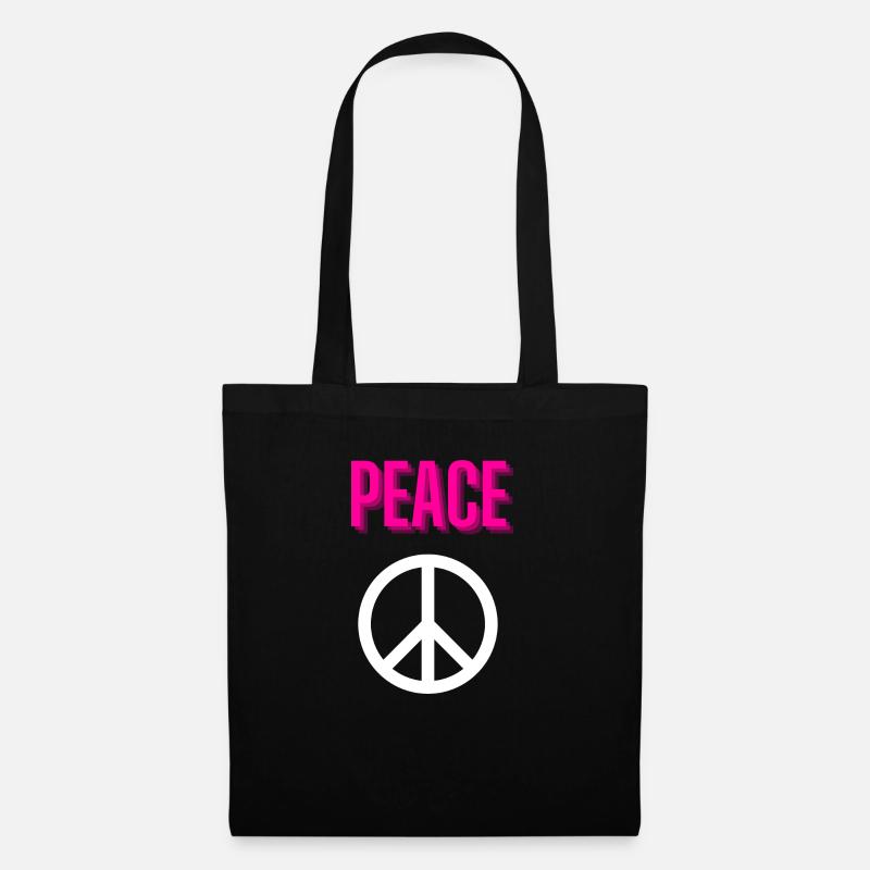 Peace - Echo - Front only - Tote Bag - black