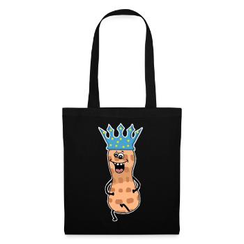 Peanut King Peanuts Crown Nut Funny Witty - Tote Bag - black - Front