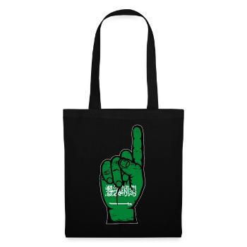 Drapeau de l’Arabie Saoudite numéro 1 utilisé - Sac en tissu - noir - Devant