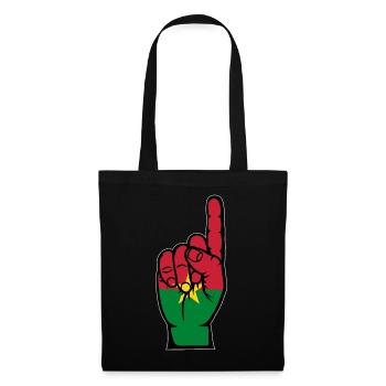 Burkina Faso Flagge Nummer 1 - Stoffbeutel - Schwarz - Vorne