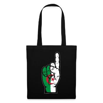 Algerien Flagge Nummer 1 used - Stoffbeutel - Schwarz - Vorne