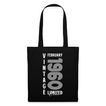 65th Birthday Gift Husband Original February 1960 - Tote Bag - black - Front