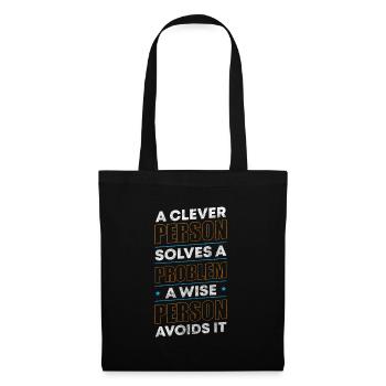 Problème? Le plaisir n’a pas d’importance - Sac en tissu - noir - Devant