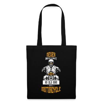 MOTORCYCLE PENSIONER OLD MAN SENIOR PENSION - Tote Bag - black - Front