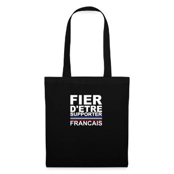 Fier d'être supporter Français - version 1 - Sac en tissu - noir - Devant