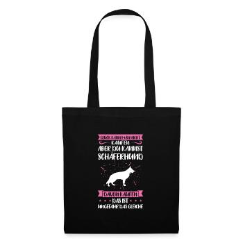 Schäferhund Hund Schäferhunde Geschenk - Stoffbeutel - Schwarz - Vorne