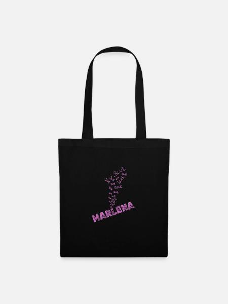 Marlena als Wasser - Stoffbeutel - Schwarz