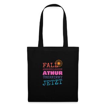 Geschenk für Athur - Stoffbeutel - Schwarz - Vorne