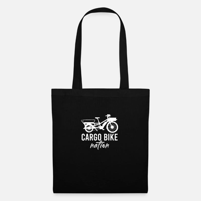 Cargo Bikes Lastenrad Vintage Radfahrer Sprüche - Stoffbeutel - Schwarz