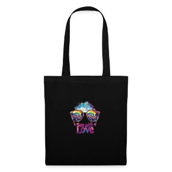 See With Love Vibrant Pride Design - Stoffbeutel - Schwarz - Vorne