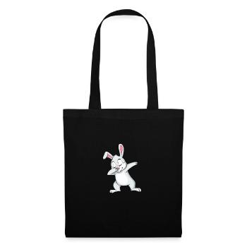 Happy Bunny Dabbing Fun Animation - Stoffbeutel - Schwarz - Vorne