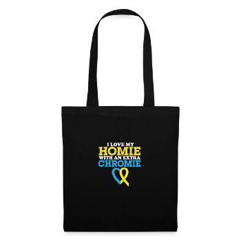 Down Syndrome Awareness Love My With An - Stoffbeutel - Schwarz - Vorne