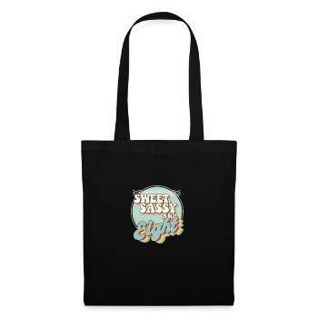 Sweet Sassy et 8 célébrant de fête du 8e anniversaire - Sac en tissu - noir - Devant