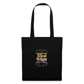 J’entre dans mon 33e anniversaire religieux - Sac en tissu - noir - Devant