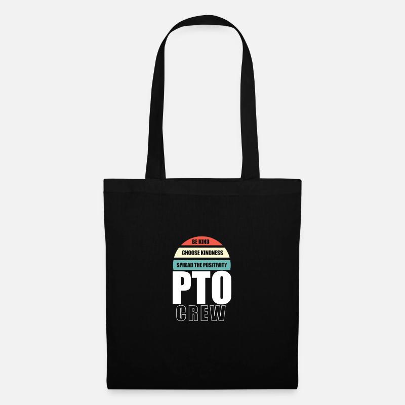 PTO Crew École Bénévole Parent Enseignant - Sac en tissu - noir