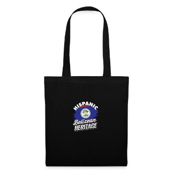 Hispanisches Erbe von Belize - Belize Heritage - Stoffbeutel - Schwarz - Vorne