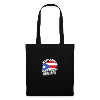 Hispanique Fierté du patrimoine portoricain Porto Rico - Sac en tissu - noir - Devant