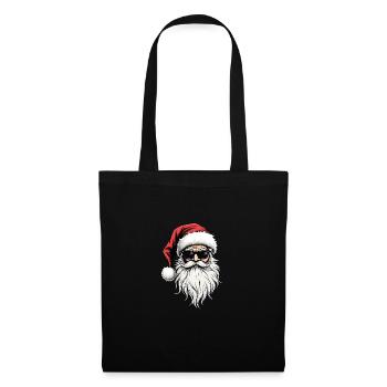 Lunettes de soleil visage de Père Noël avec chapeau barbe Noël - Sac en tissu - noir - Devant