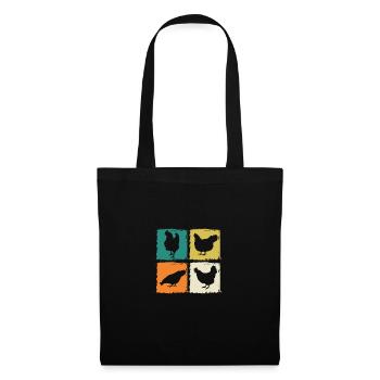 Poules Poule - Sac en tissu - noir - Devant