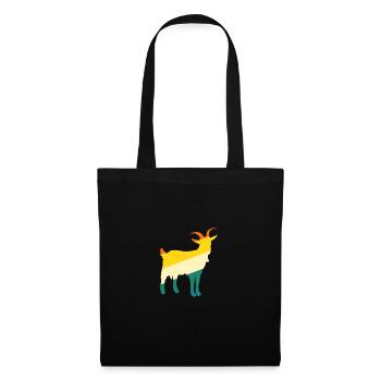 Chèvres - Sac en tissu - noir - Devant