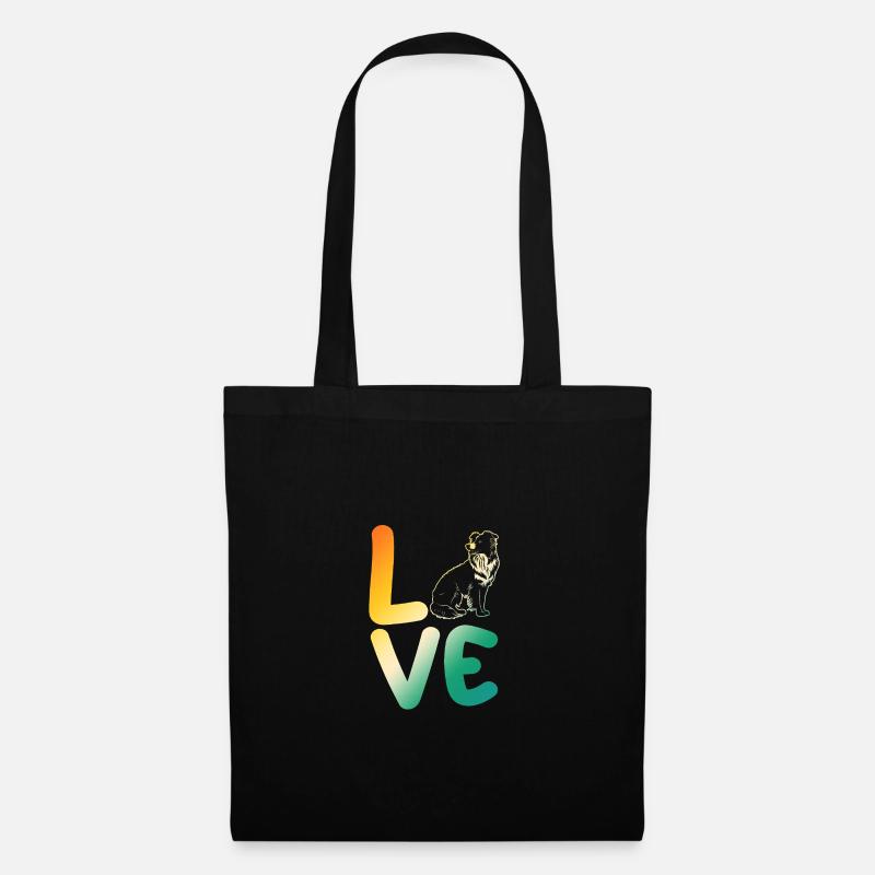 Border Collie - Sac en tissu - noir