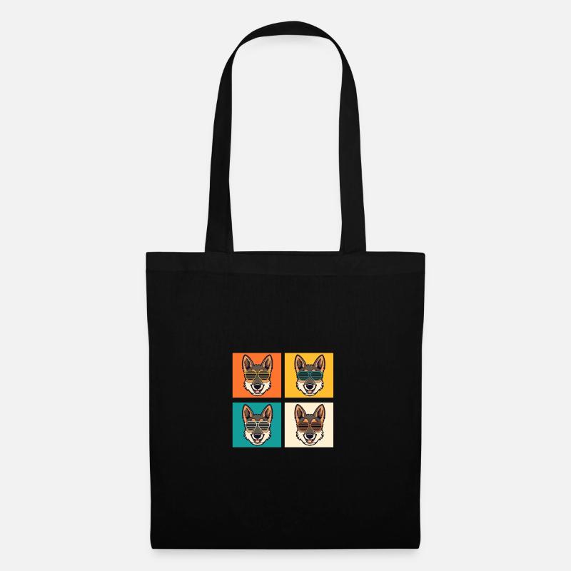 Hund Deutscher Schäferhund - Stoffbeutel - Schwarz