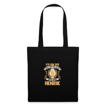 Bière Amateurs de bière Alcool Célébrez Henrik - Sac en tissu - noir - Devant