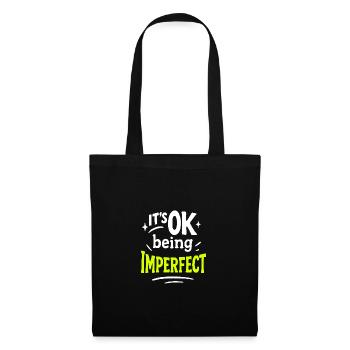 OK, sein unvollkommenes Design - Stoffbeutel - Schwarz - Vorne