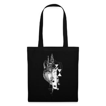 Wolf Design - Stoffbeutel - Schwarz - Vorne