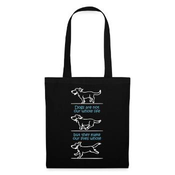 Dogs make our lives whole (dark) - Tote Bag - black - Front