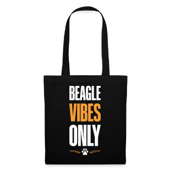 Beagle Vibes Uniquement de la Bonne Humeur - Sac en tissu - noir - Devant