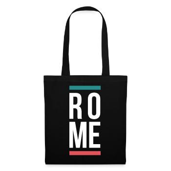 Rome City Bold Typography-Design - Stoffbeutel - Schwarz - Vorne