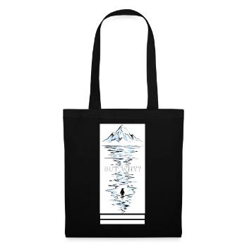 Penguin in Mountains asks But Why - Tote Bag - black - Front