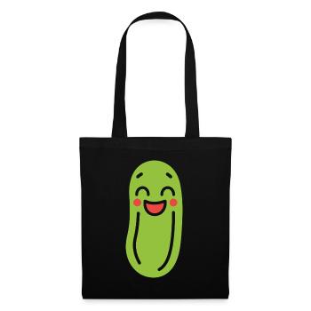 concombre - Sac en tissu - noir - Devant