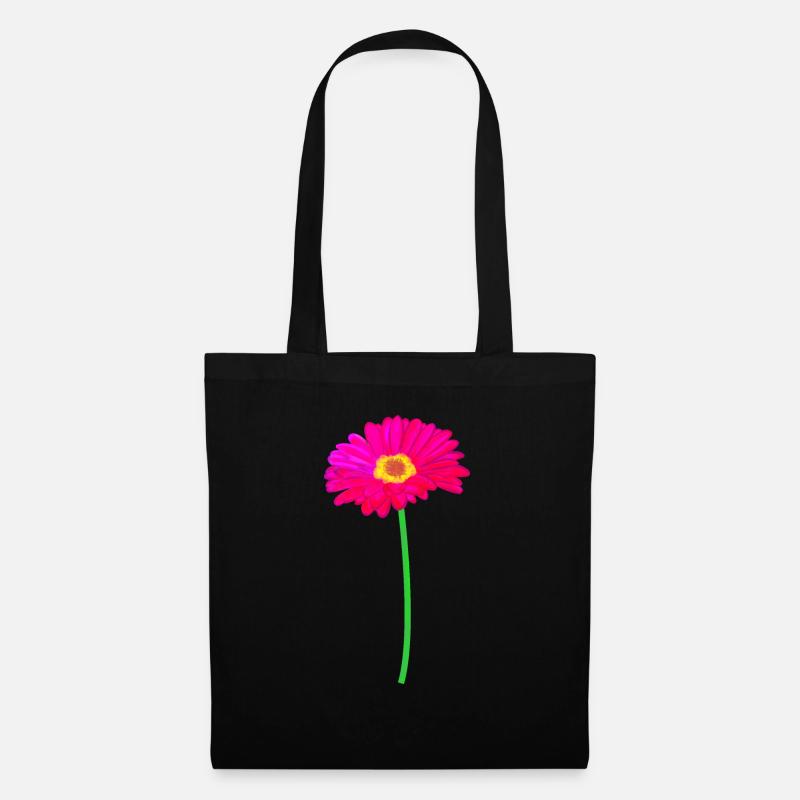 Gerbera - Stoffbeutel - Schwarz