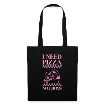 J’ai besoin de pizza, pas de garçons - Sac en tissu - noir - Devant