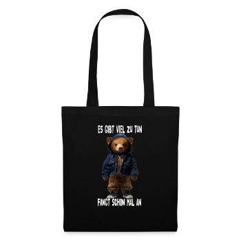There's a lot to do, let's start - Tote Bag - black - Front