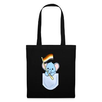 Elephant in pocket Gay Bear Pride - Tote Bag - black - Front