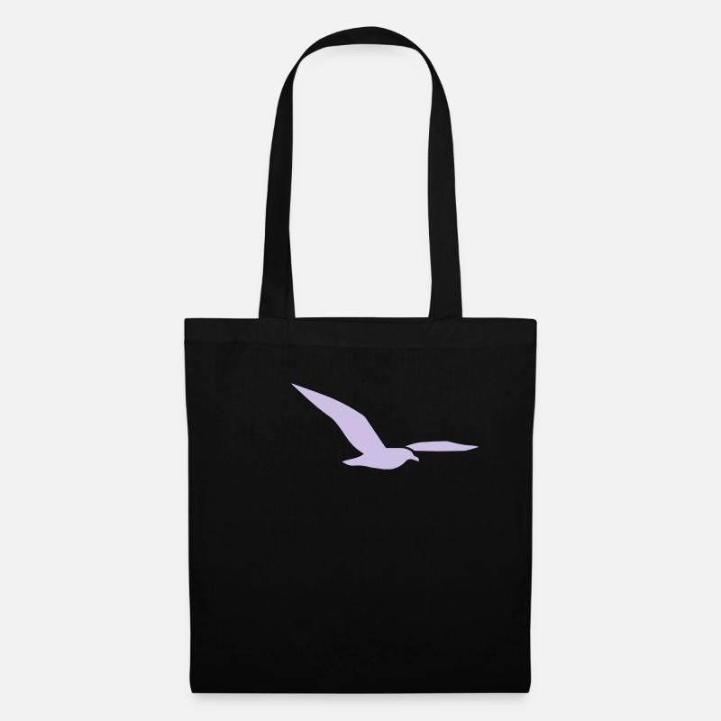 Möwe - Stoffbeutel - Schwarz