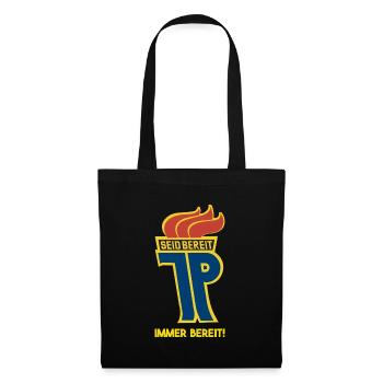 DDR Pionier Ostalgie Geschenkidee - Stoffbeutel - Schwarz - Vorne