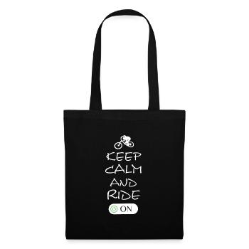 Keep Calm and Ride On - Stoffbeutel - Schwarz - Vorne