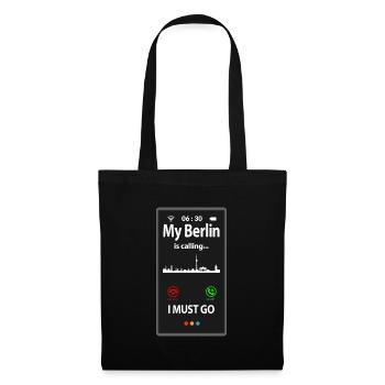 Berlin appelle - Sac en tissu - noir - Devant