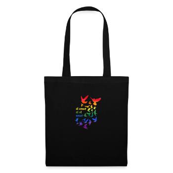 el amor es el amor,rainbow,deaf,birds - Tote Bag - black - Front