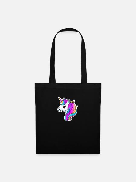 Einhorn - Stoffbeutel - Schwarz