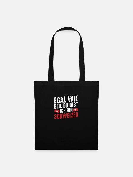Schweizer Schweiz - Stoffbeutel - Schwarz
