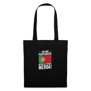 Portugal portugais - Sac en tissu - noir - Devant