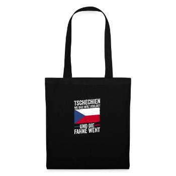 Tchèques République tchèque - Sac en tissu - noir - Devant