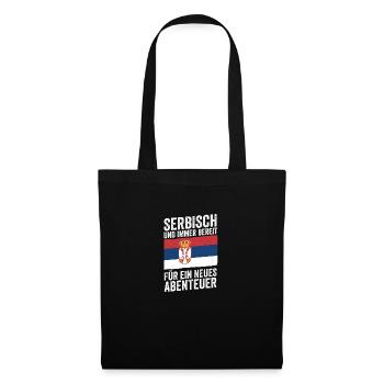 Serbe Serbe Serbie - Sac en tissu - noir - Devant
