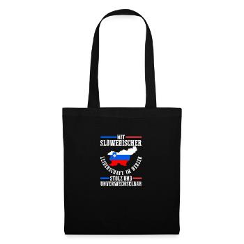 Slovènes Slovénie - Sac en tissu - noir - Devant